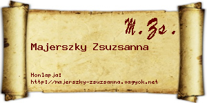Majerszky Zsuzsanna névjegykártya